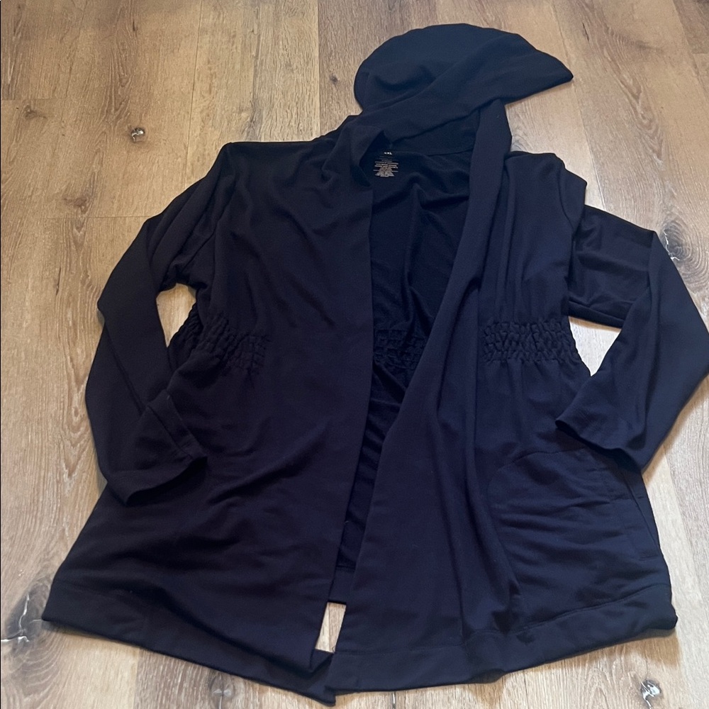 Tek Gear Black Hooded Cardigan XXL On The Go Gear